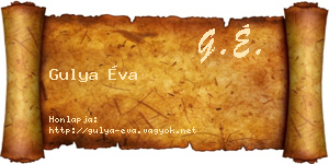 Gulya Éva névjegykártya